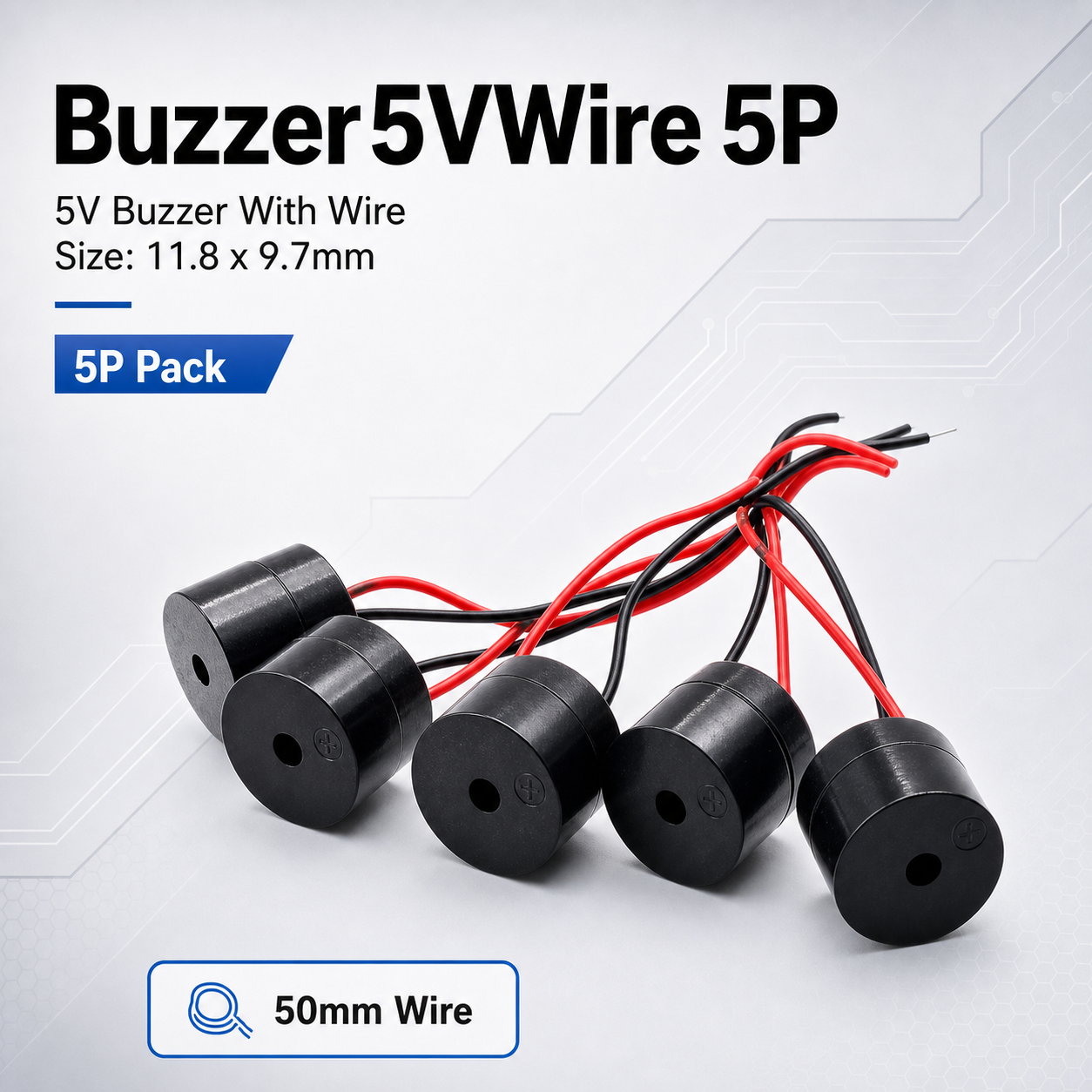 Fpv Drone Tool Kit - Buzzer 5V com Fio de 50mm