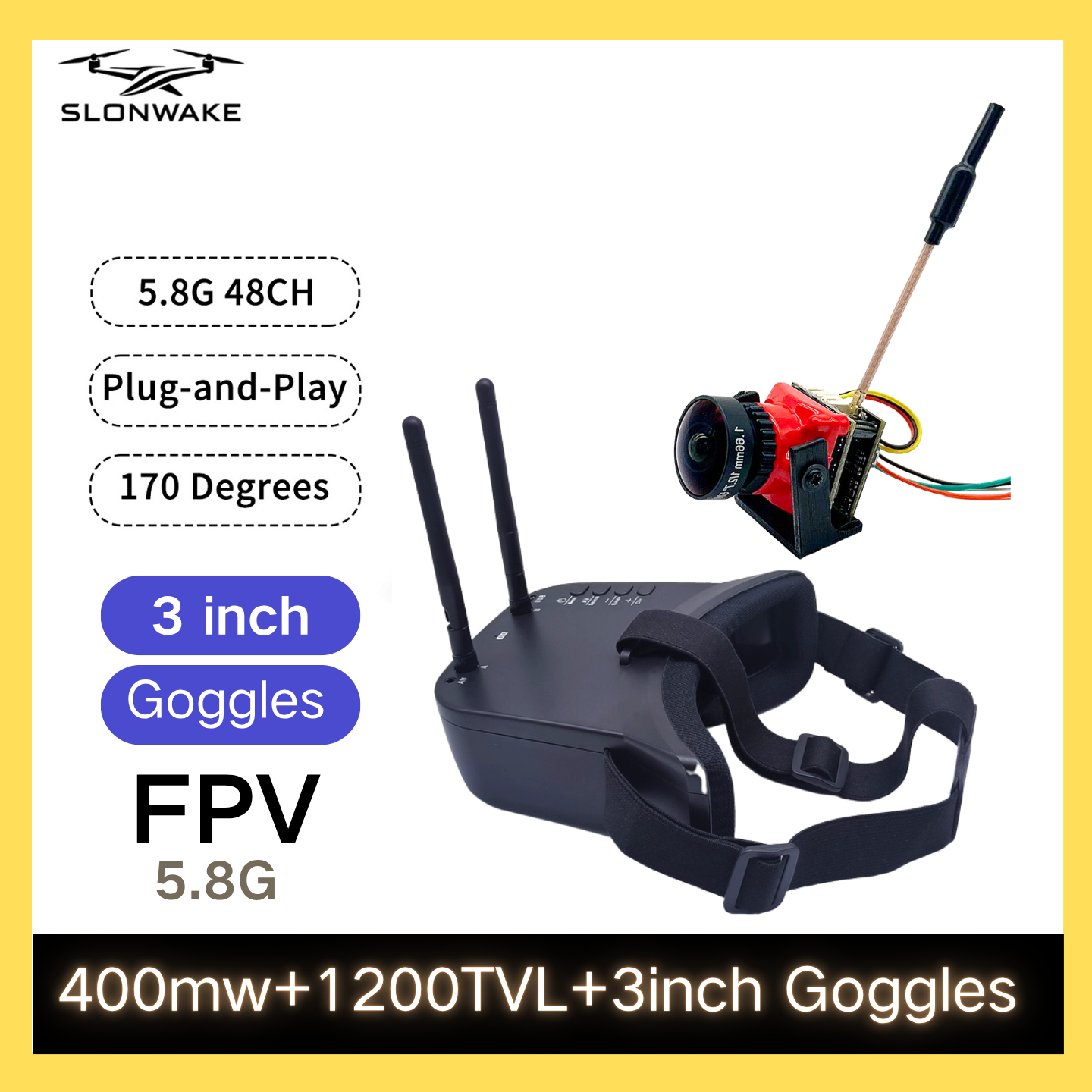 Fpv Drone Receiver - SLONWAKE 5.8G 48CH FPV 400mw VTX