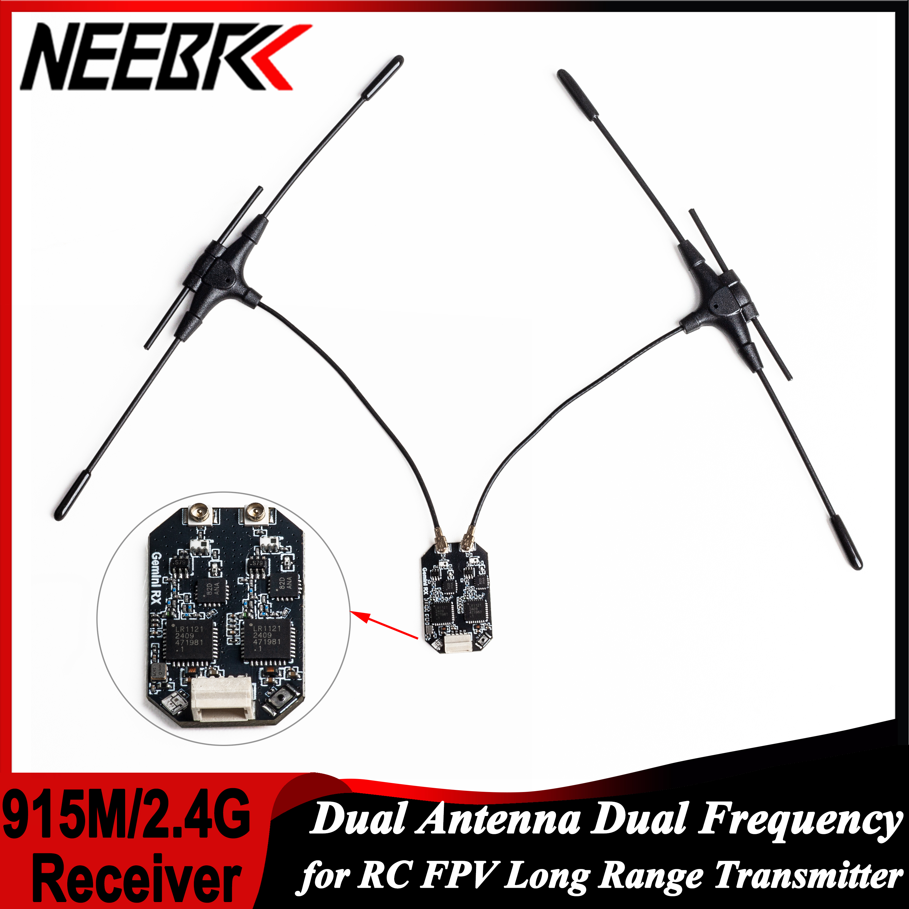 Fpv Drone Antenna - Elrs 915mhz/2.4ghz gemini antena dupla receptor