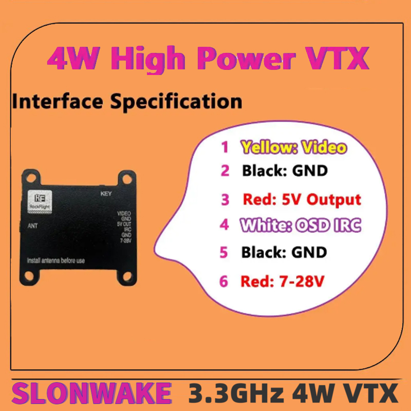 Transmissor de Vídeo VTX SLONW - Fpv Drone Antenna avaliação e preço