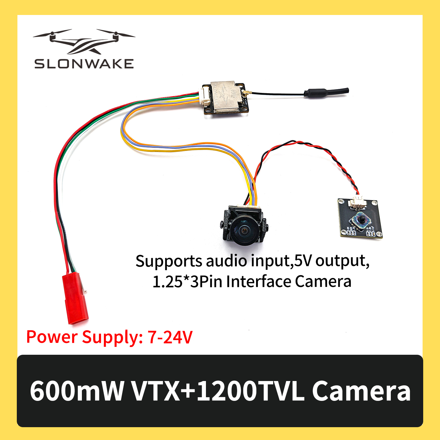SLONWAKE 5.8G 600mW 7-24V FPV  - Fpv Drone Receiver avaliação e preço
