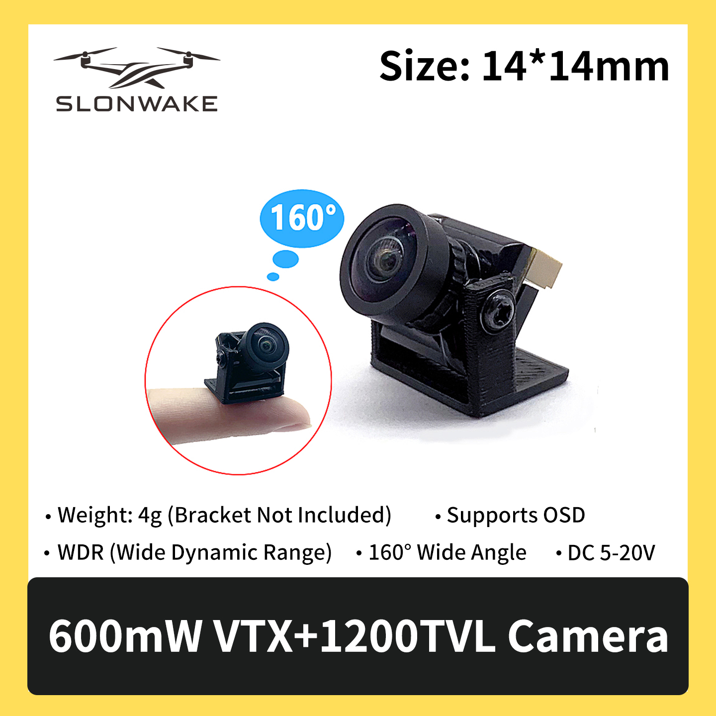 SLONWAKE 5.8G 600mW 7-24V FPV  - Fpv Drone Receiver avaliação e preço