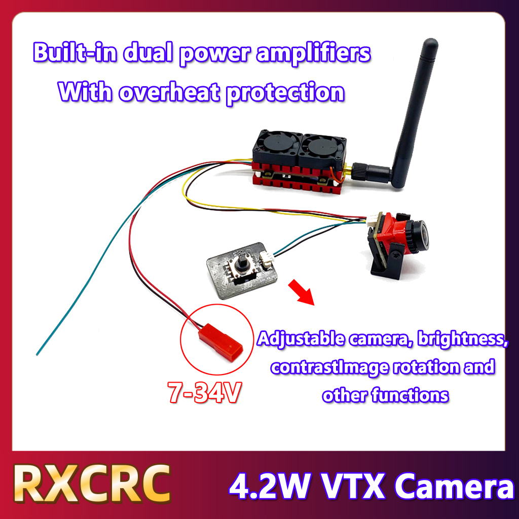 Rxcrc 5.8g 48ch 4.2w transmiss - Fpv Drone Camera avaliação e preço