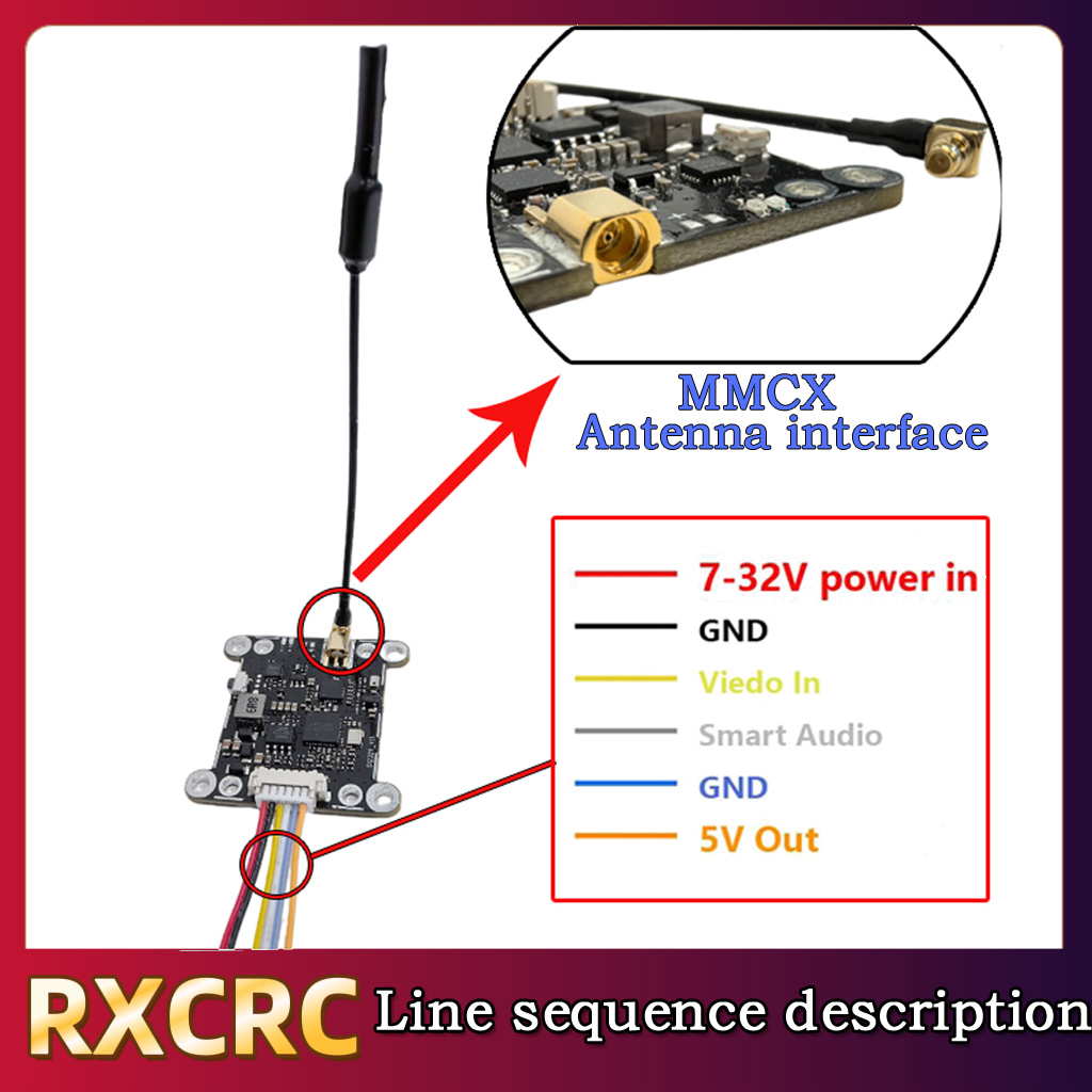 Módulo RXCRC 5.8G 48CH 1.6W VT - Fpv Drone Camera avaliação e preço