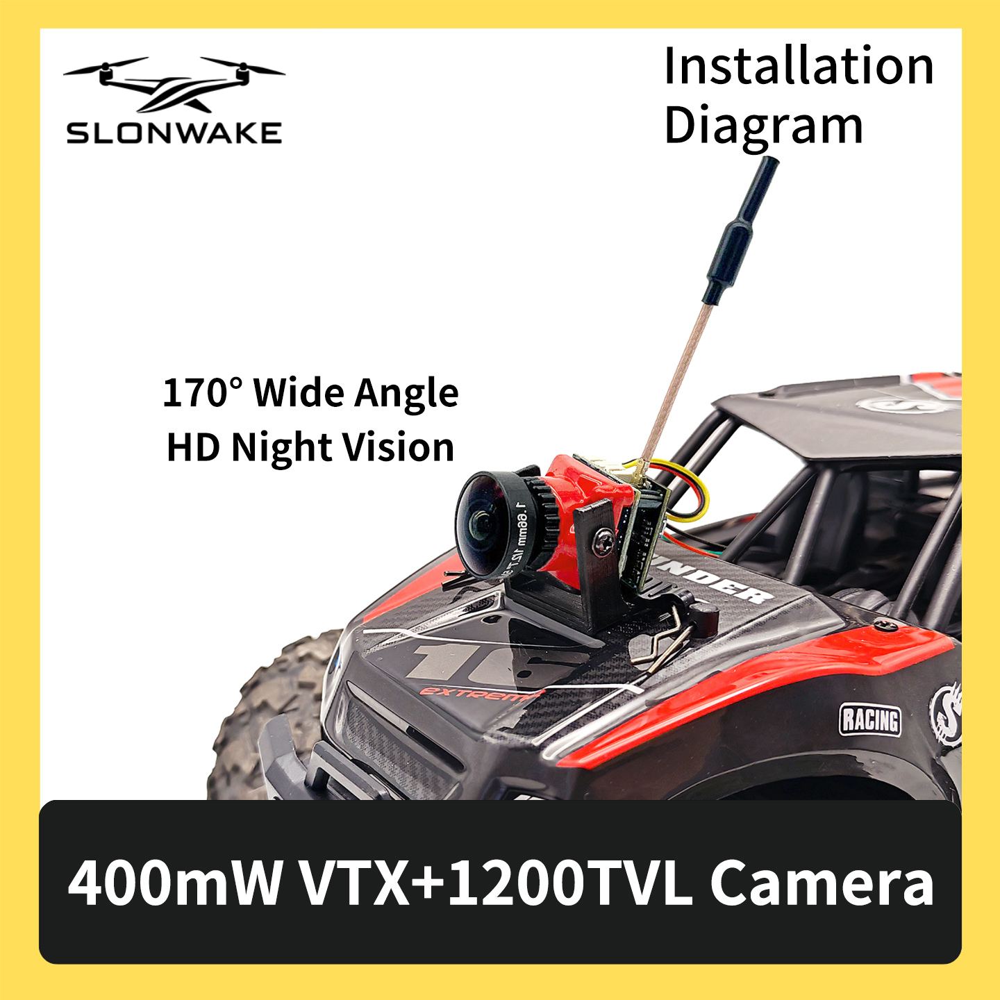 SLONWAKE 5.8G 48CH FPV 400mw V - Fpv Drone Receiver avaliação e preço