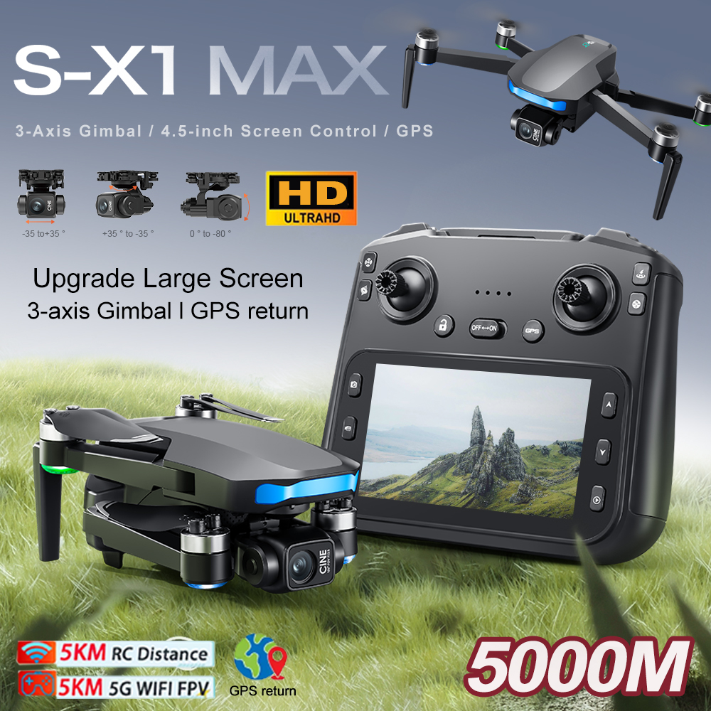 Novo Drone S-X1 MAX GPS 8K Pro - Fpv Drone Charger avaliação e preço